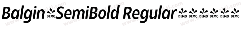Balgin-SemiBold Regular字体转换